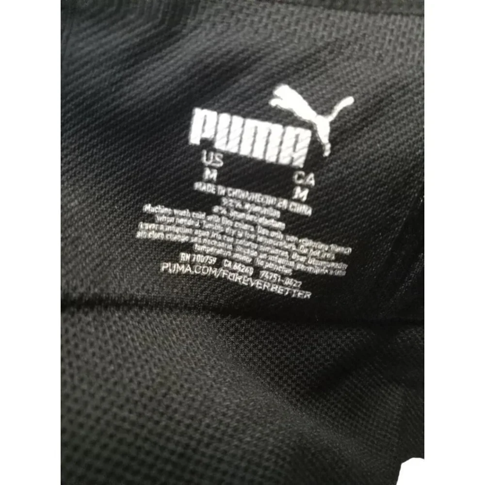 Puma Seamless Sports Bra Size Medium Black Wireless Padded Workout Activewear B6